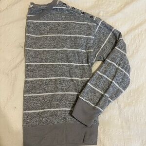 Splendid Gray and White Striped Pajama set